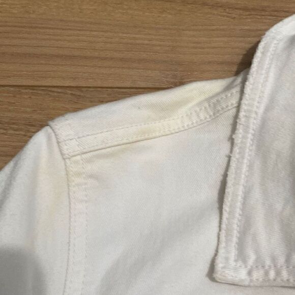 Garage white denim jacket size large - Picture 4 of 6